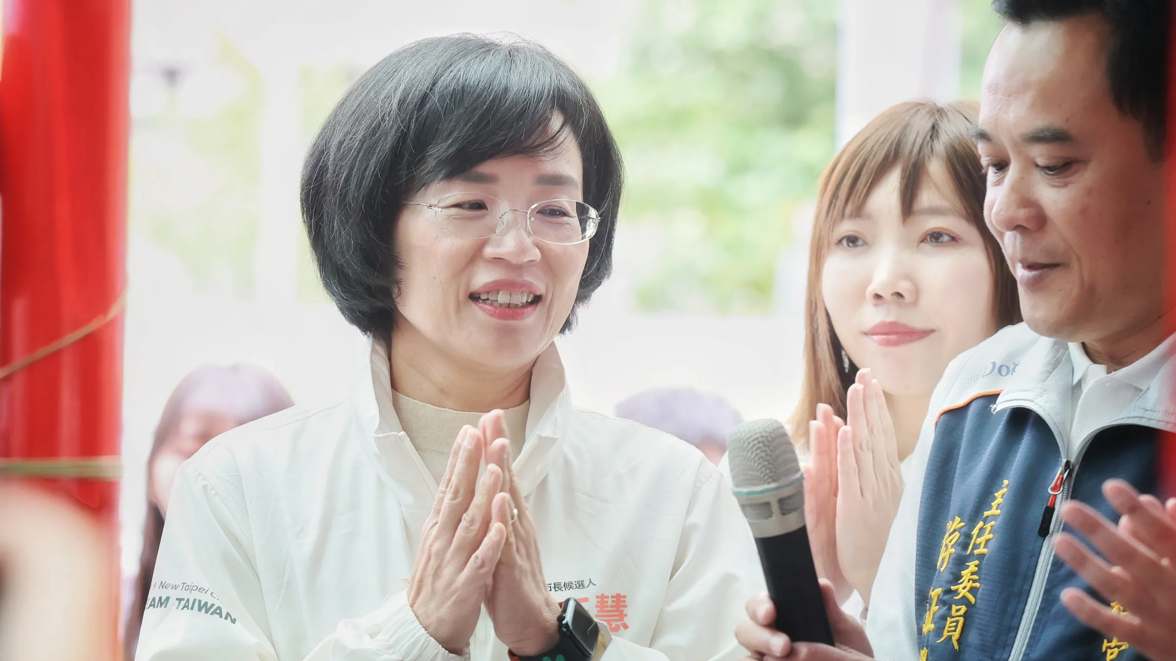 20260321-民進黨新北市長參選人蘇巧慧21日出席中和鎮福宮「樂在捐血 熱血貢獻」活動。（柯承惠攝）