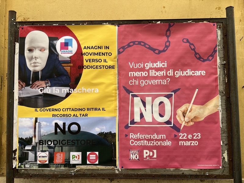 義大利司法改革公投案反對票居多未過關 義大利司法改革公投案23日傍晚結果出爐，反對票多過贊成票未能過關，被視為對義大利總理梅洛尼的一次打擊。中央社記者黃雅詩羅馬攝115年3月24日