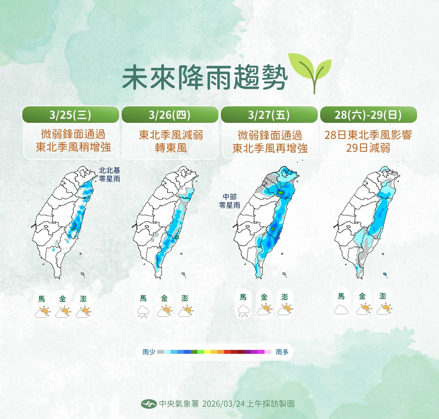 未來降雨趨勢。（圖／氣象署提供）