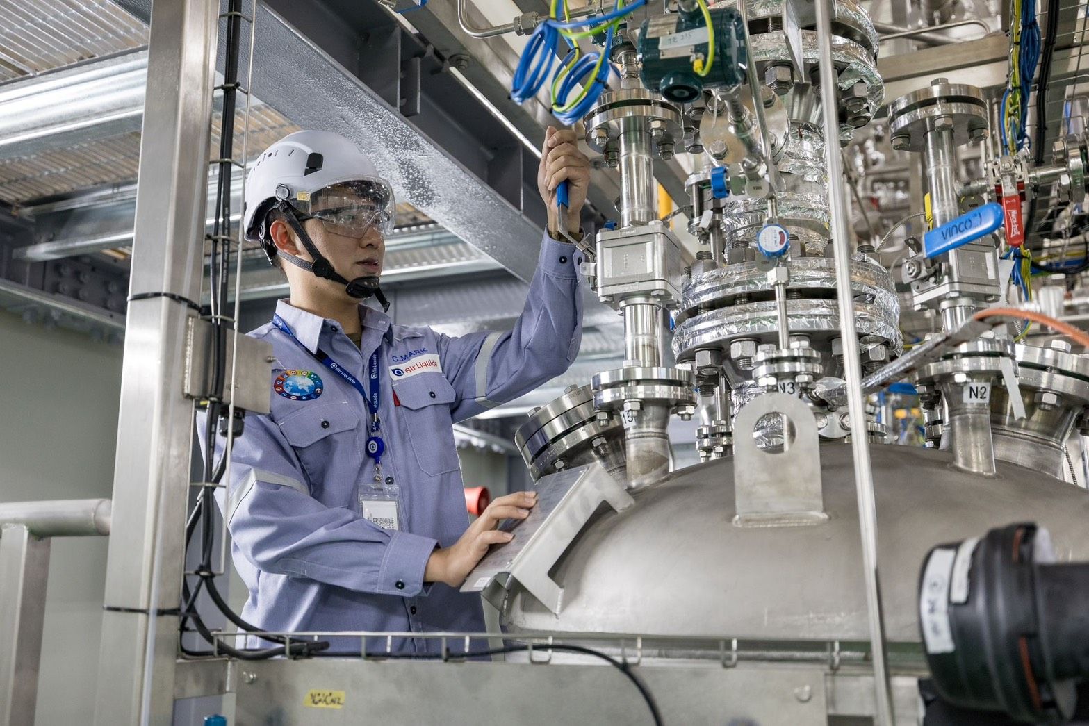 20260325-液空集團台灣首座先進材料生產廠落成，強化次世代半導體供應鏈。（液空提供）