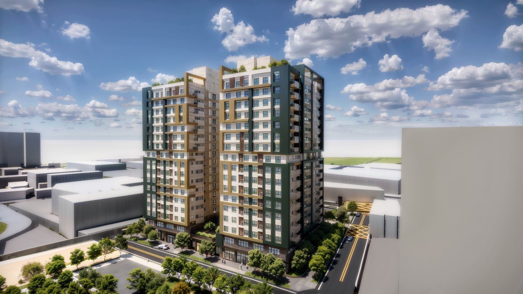 新屋高洲社宅模擬圖。（圖／桃園市政府提供）