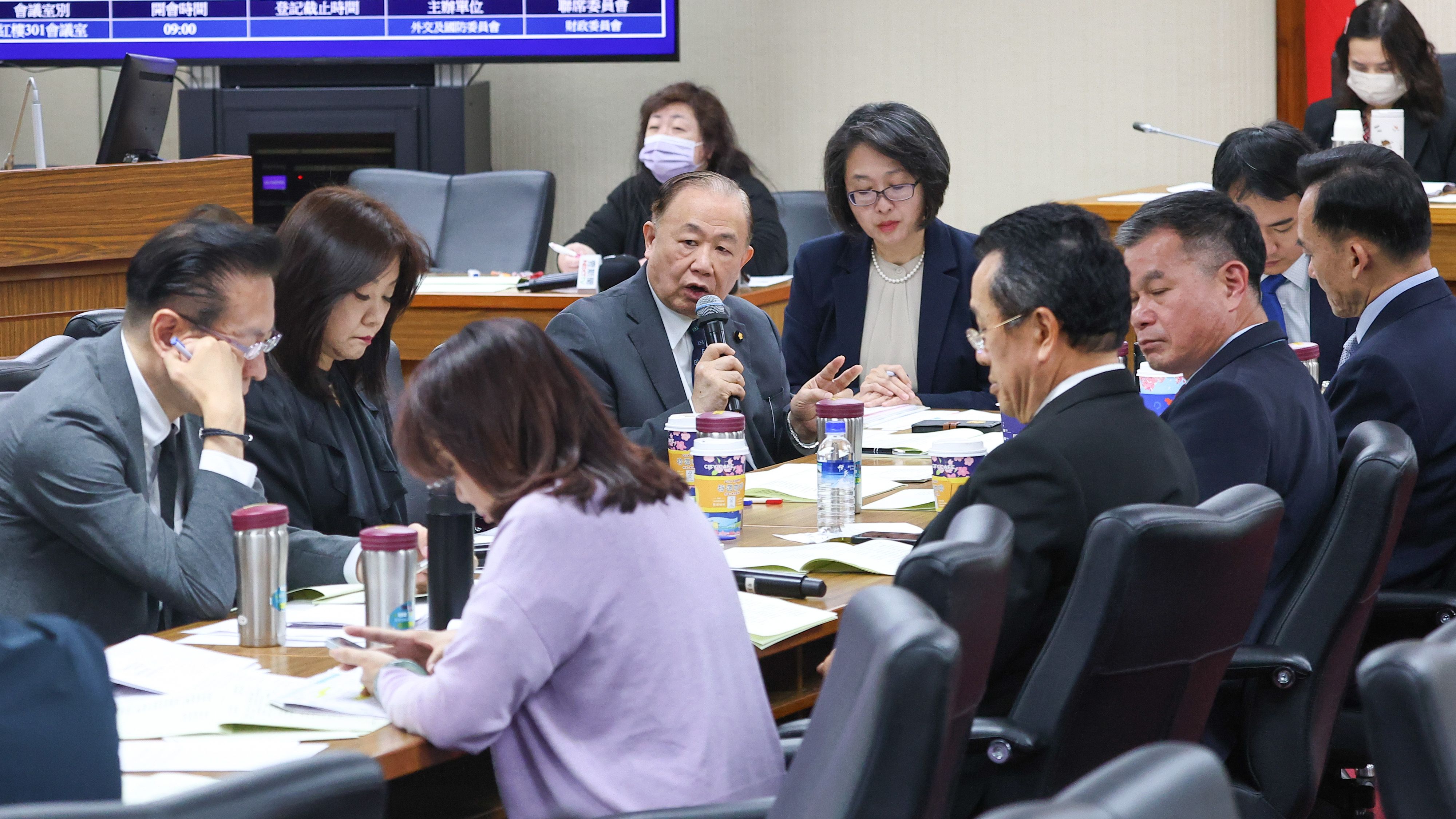 20260326-国民党立法委員・陳永康氏が26日、立法院の外交国防・財政委員会合同会議に出席し、国防特別条例草案を審議した。（顔麟宇撮影）