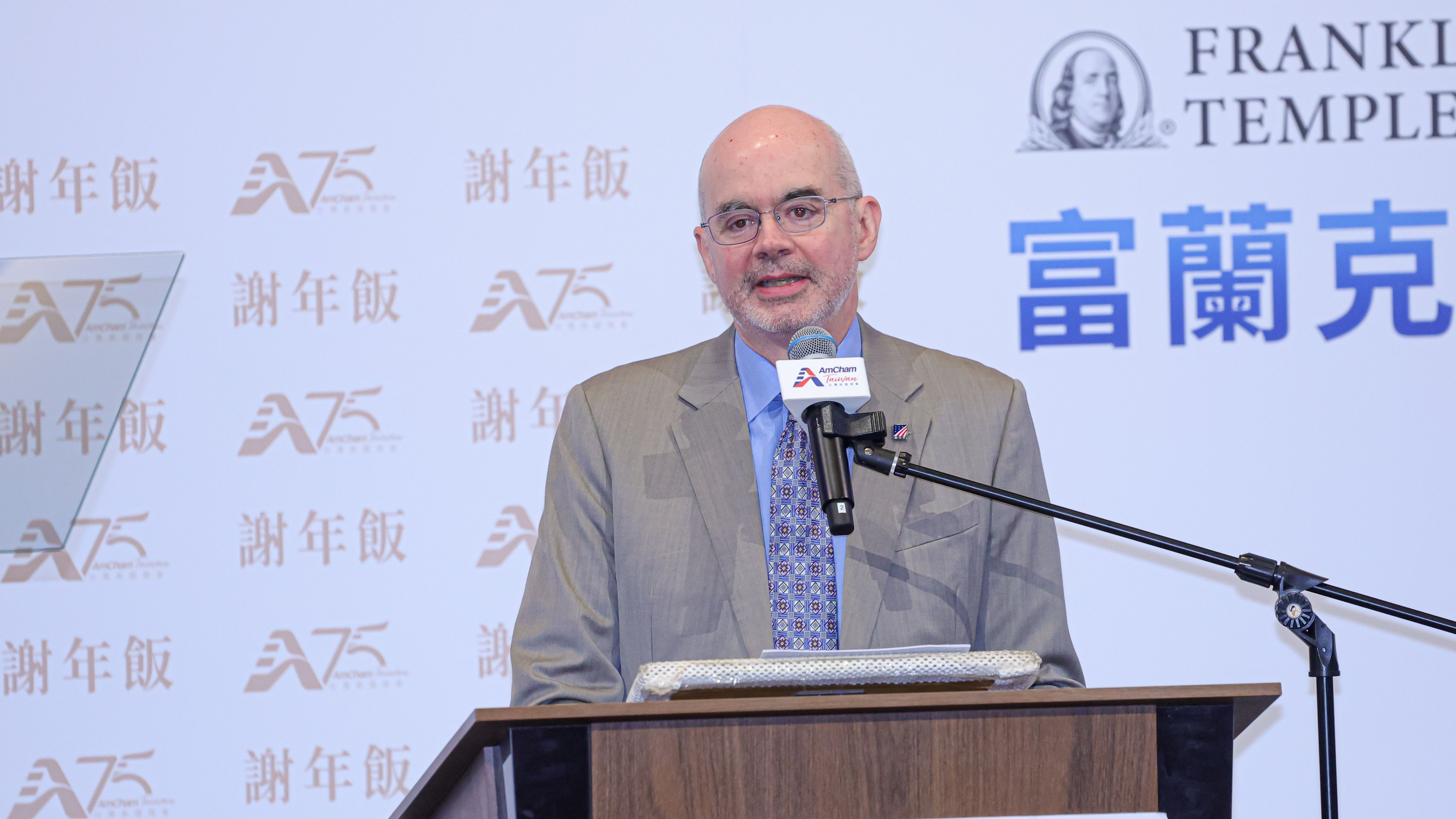 20260326-美國在台協會(AIT)處長谷立言26日出席「台灣美國商會2026年謝年飯」。(攝影記者聯誼會提供)