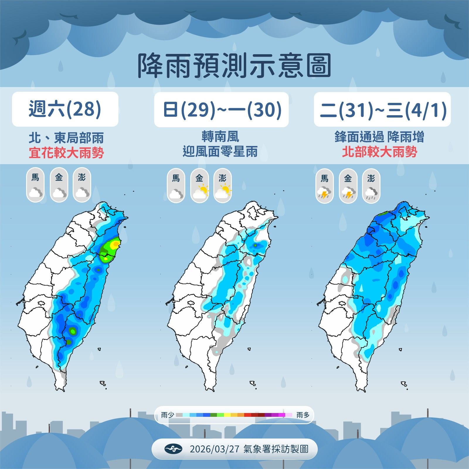 未來降雨趨勢。（圖／氣象署提供）