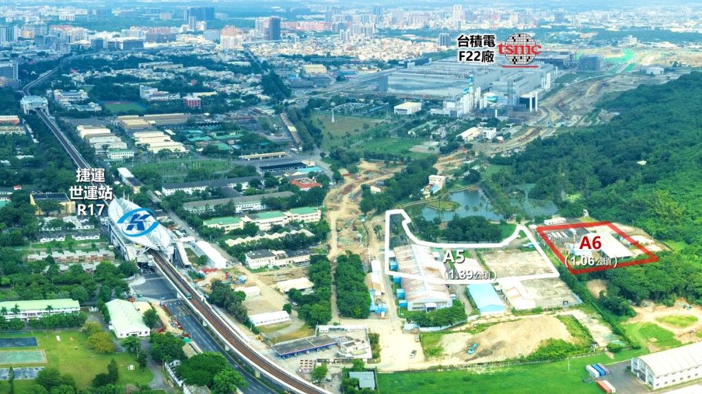 R17世運站東側A6街廓公辦都市更新基地鄰近地區位置圖。（圖/高市都發局提供）