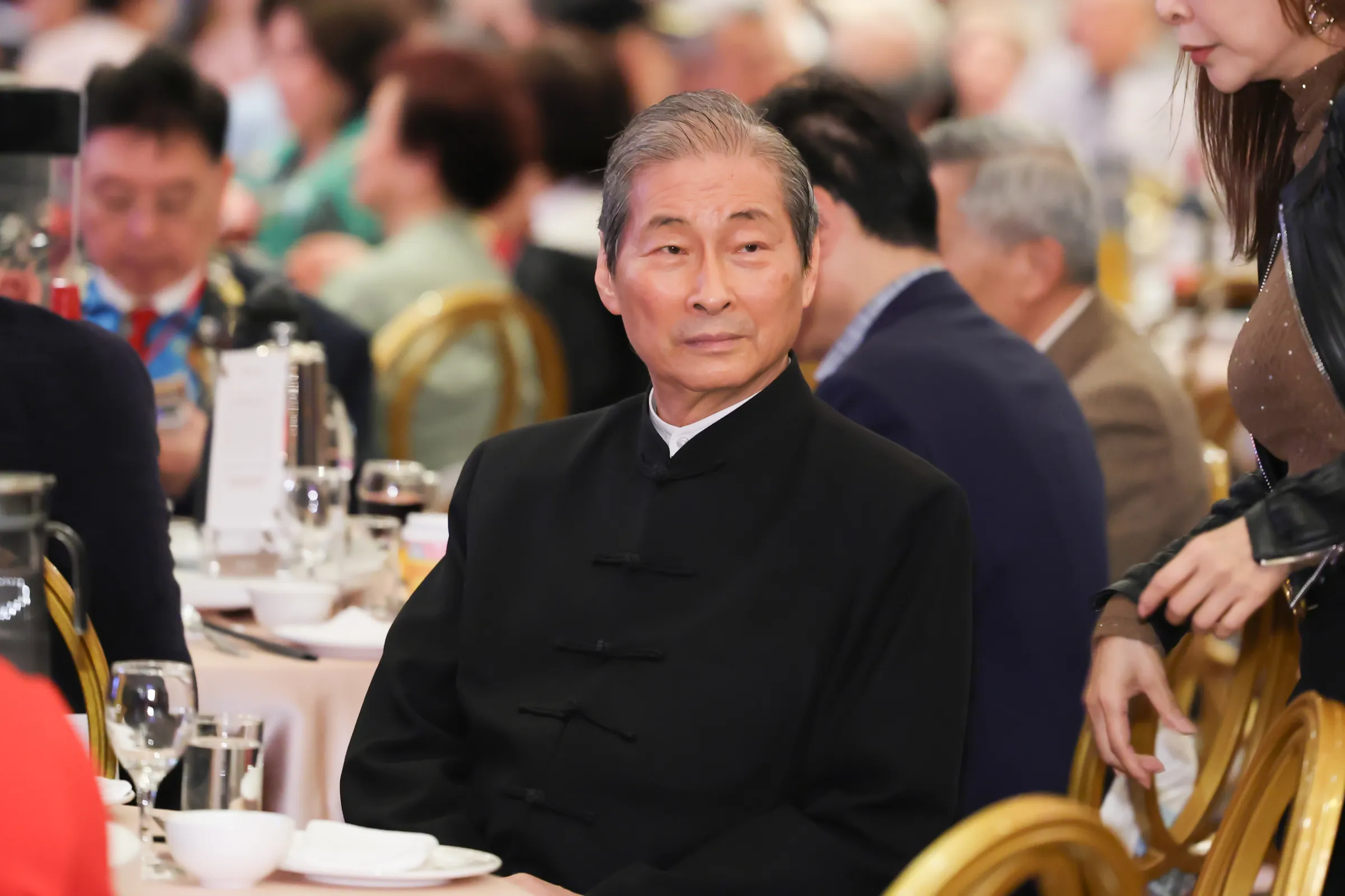 20260328-國民黨主席鄭麗文出席全球眷村子弟春季聯歡大會，中華統一促進黨主席張安樂。（陳品佑攝）