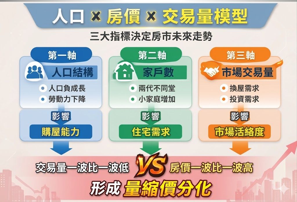  人口X房價X交易量模型。（圖／李同榮提供）