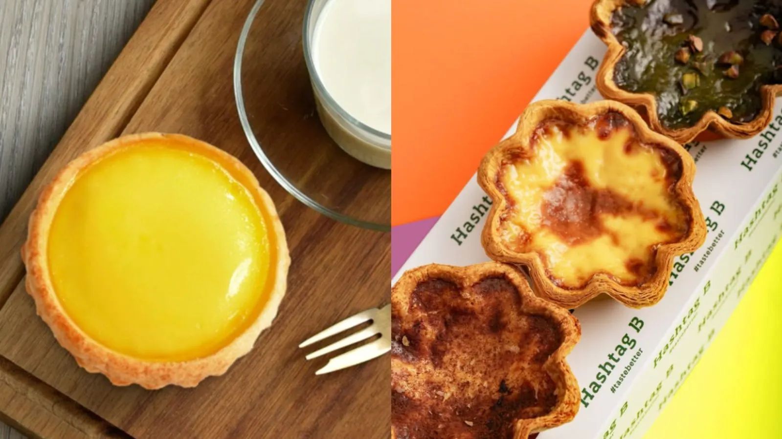 蛋撻（蛋塔）、葡式蛋撻（蛋塔）。（圖／取自泰昌餅家官網、IG@hashtagbhk）