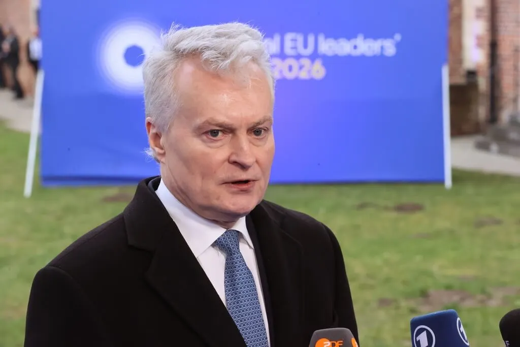 立陶宛總統瑙塞達表示，台灣代表處叫做什麼由台灣決定。（美聯社）