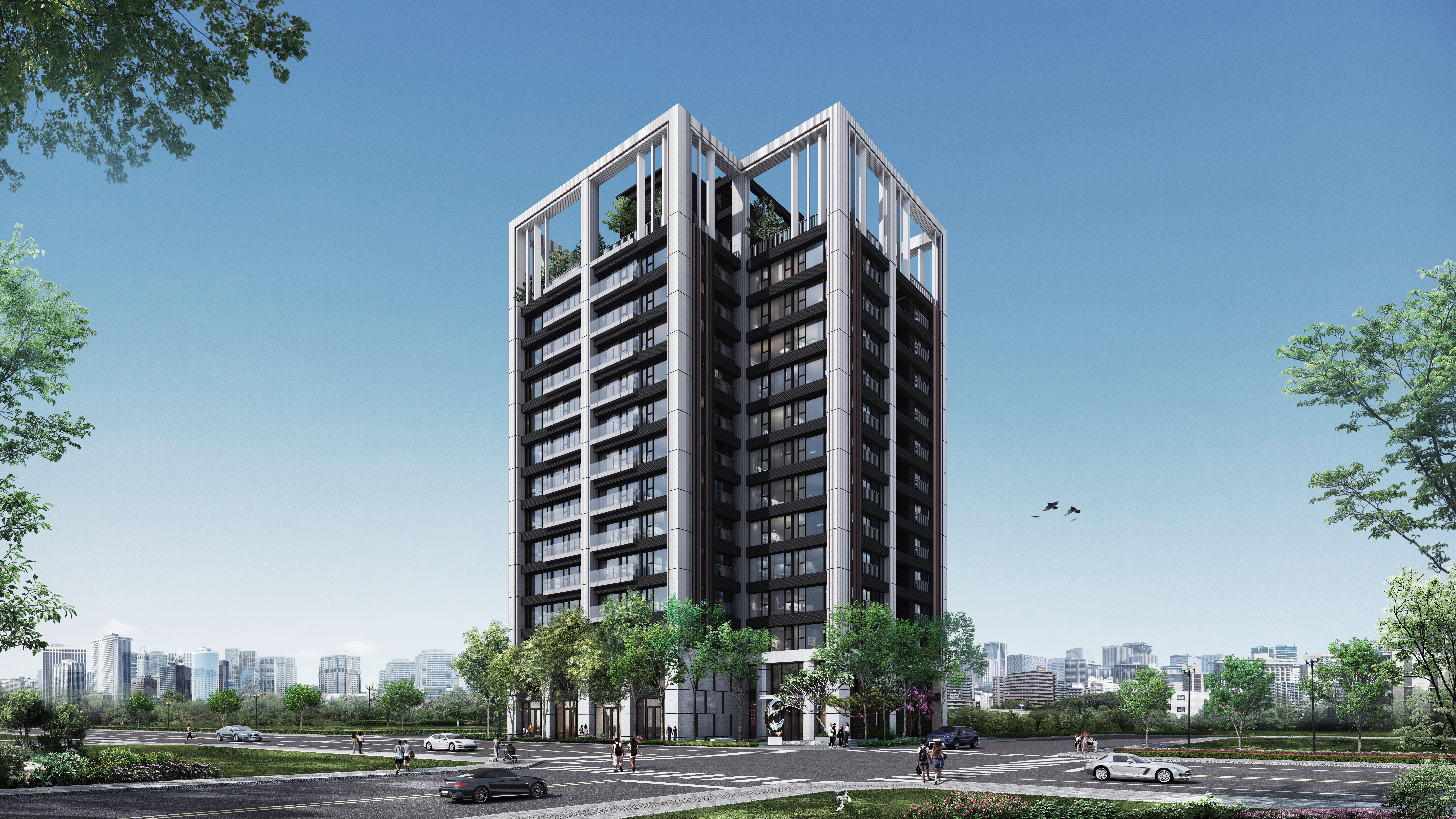 在地新案「精晨LIFE SHOW」臨楓香公園第一排。(圖片：業者提供)