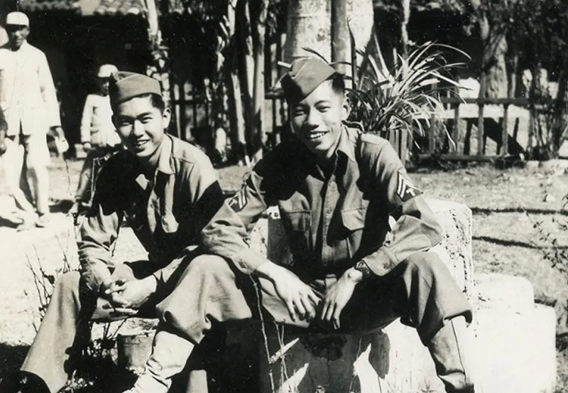 Chinese American soldiers of the 987th Signal Service Company. (Fighting For the Dream)