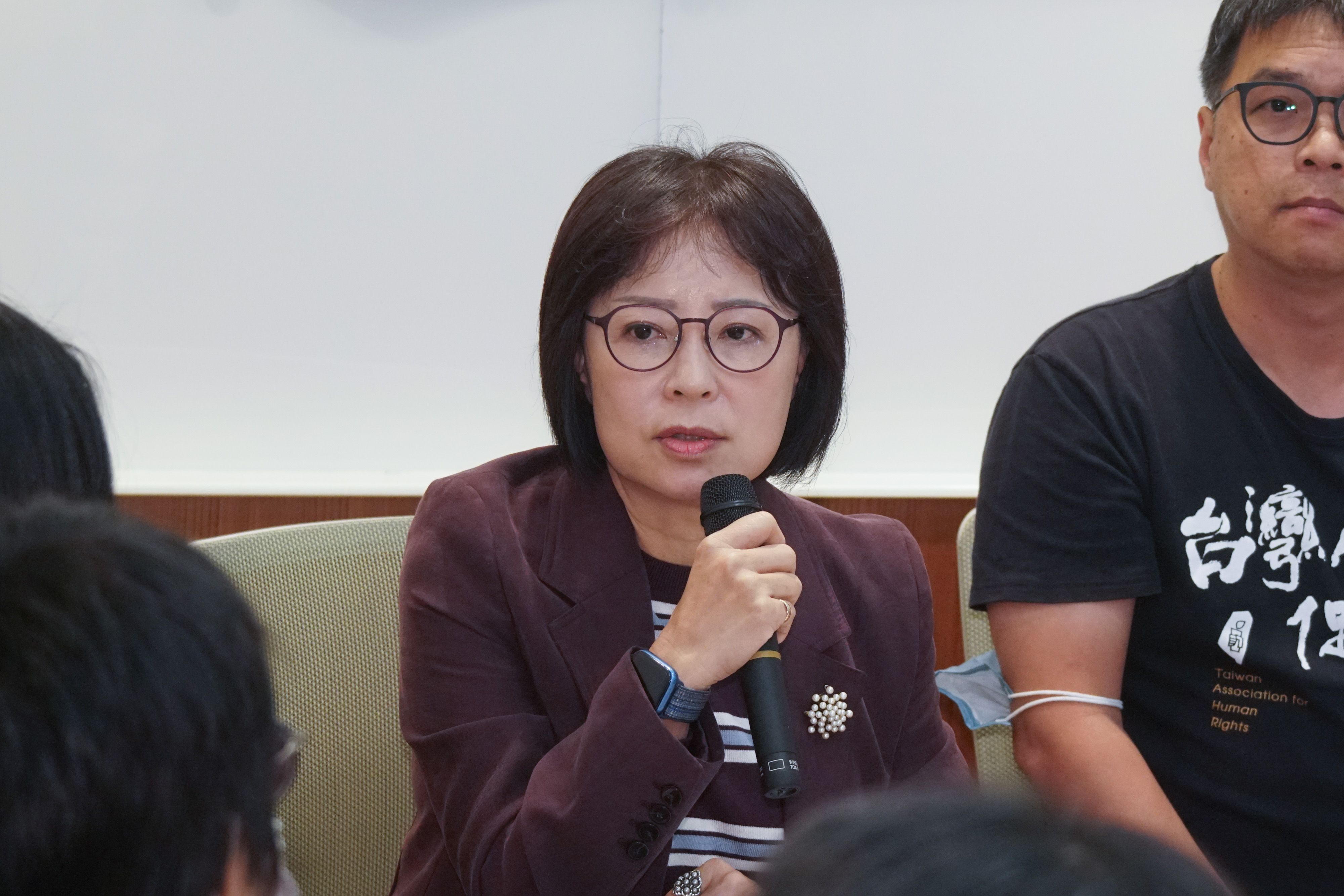 20260402-外籍漁工人權保障聯盟舉辦「大旺號人口販運司法案件7年未結」記者會，圖為立委林月琴。(蔡親傑攝)