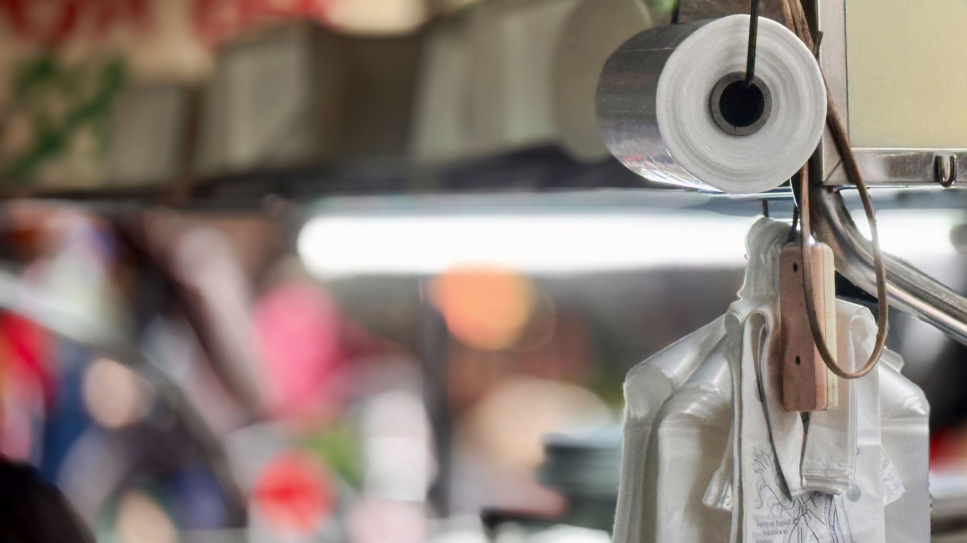 プラスチック袋、プラスチック袋の欠品。（柯承恵氏撮影）