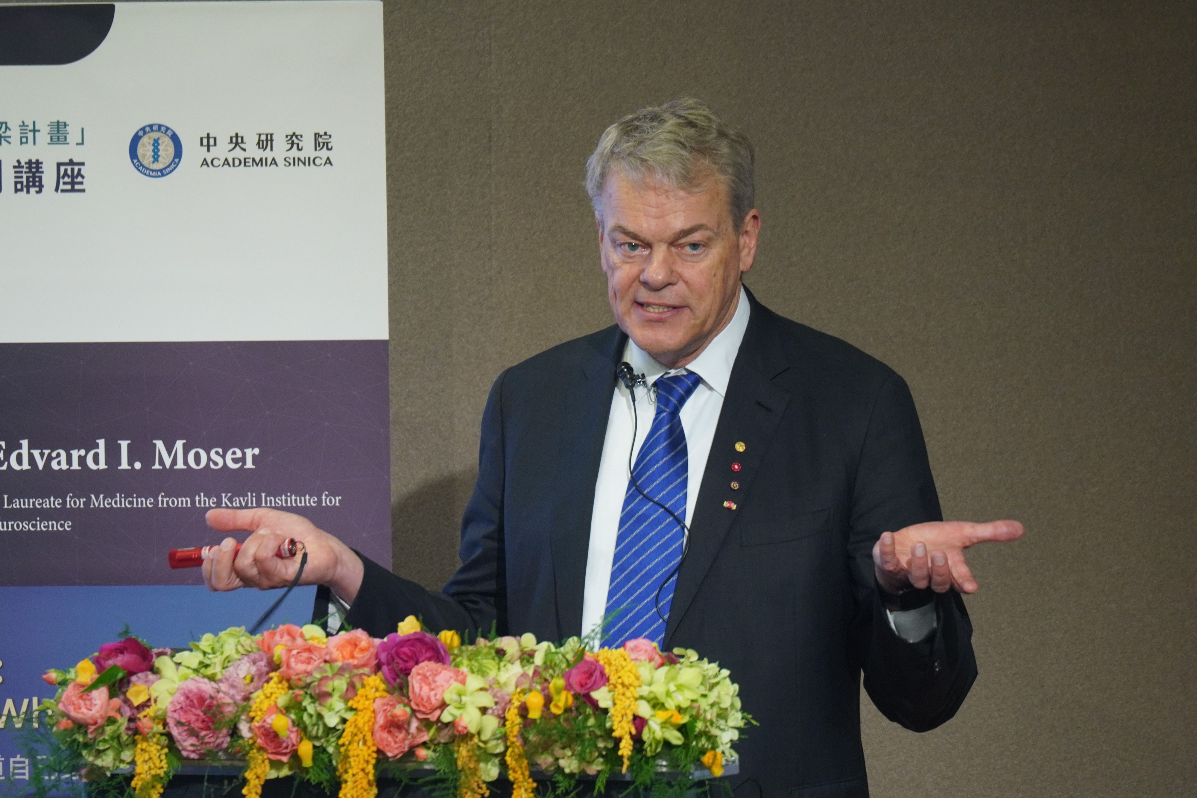 20260327-諾貝爾生醫獎得主Edvard Moser演講。（蔡親傑攝）