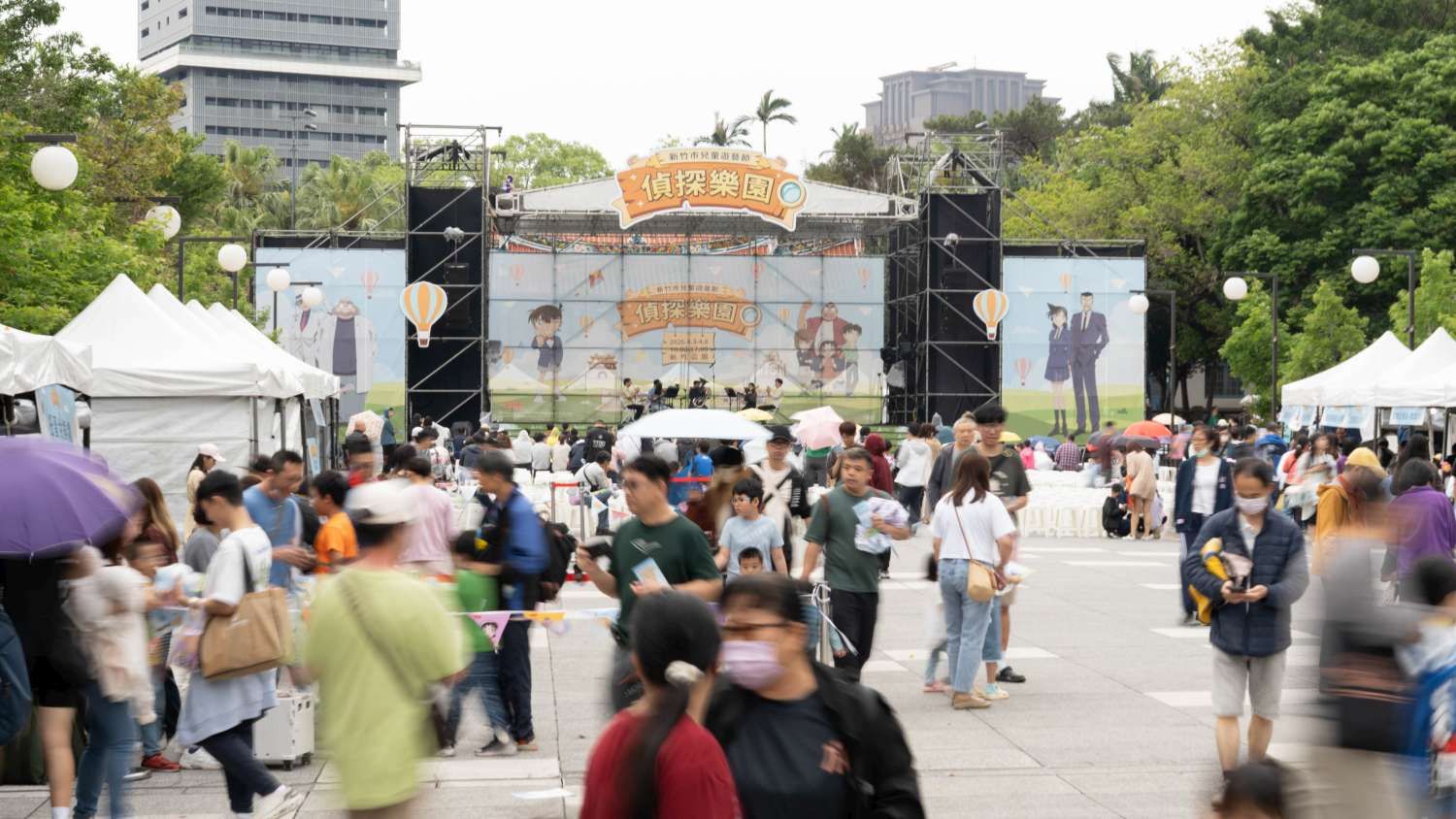 「柯南見面會」活動連續4天吸引逾34.5萬人參與,為兒童節假期畫下精彩句點。(圖/新竹市政府提供)