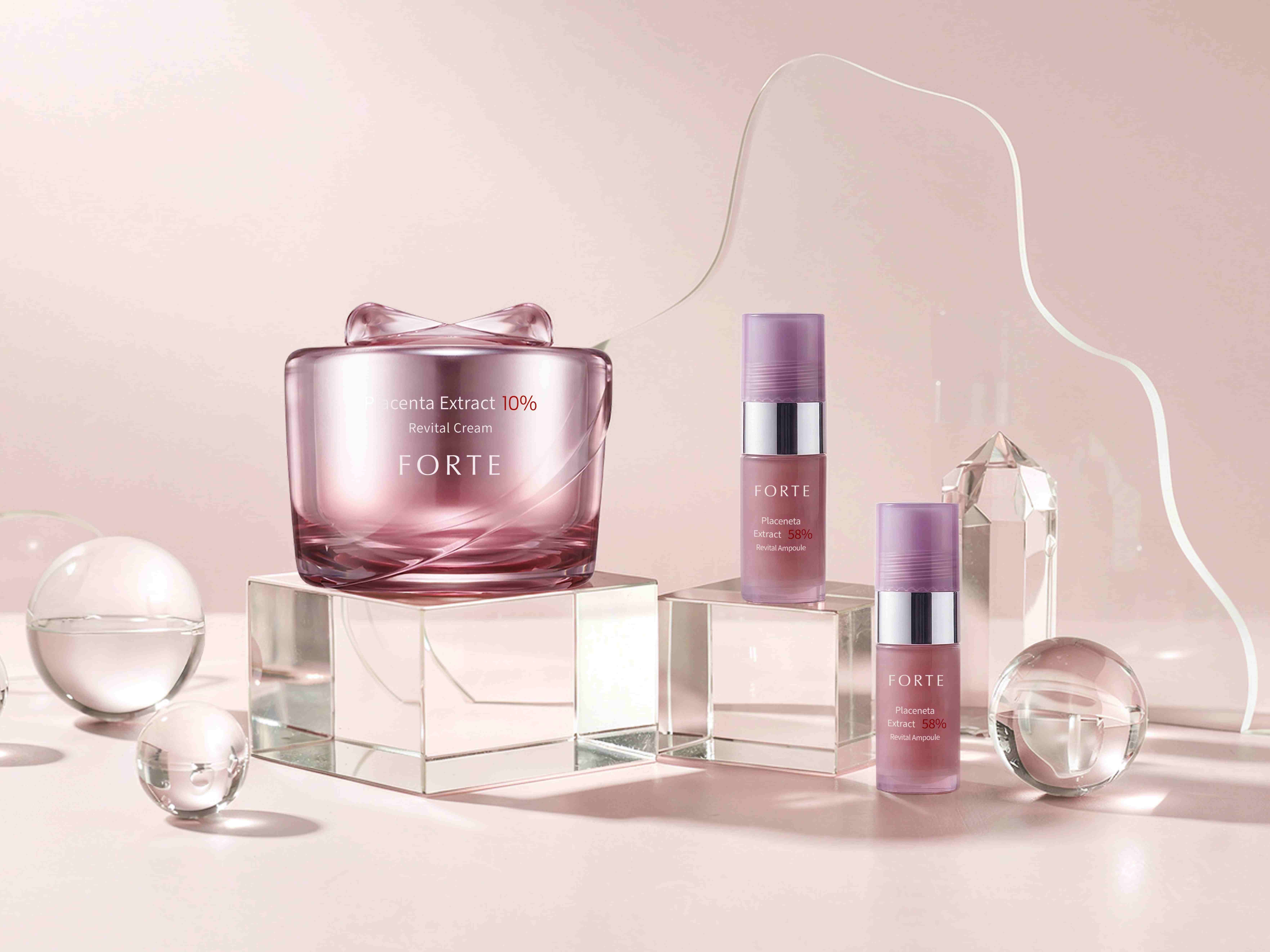 FORTE胎盤肌活系列「58%原液ｘ10%乳霜」為跨世代女性注入多維度養護能量