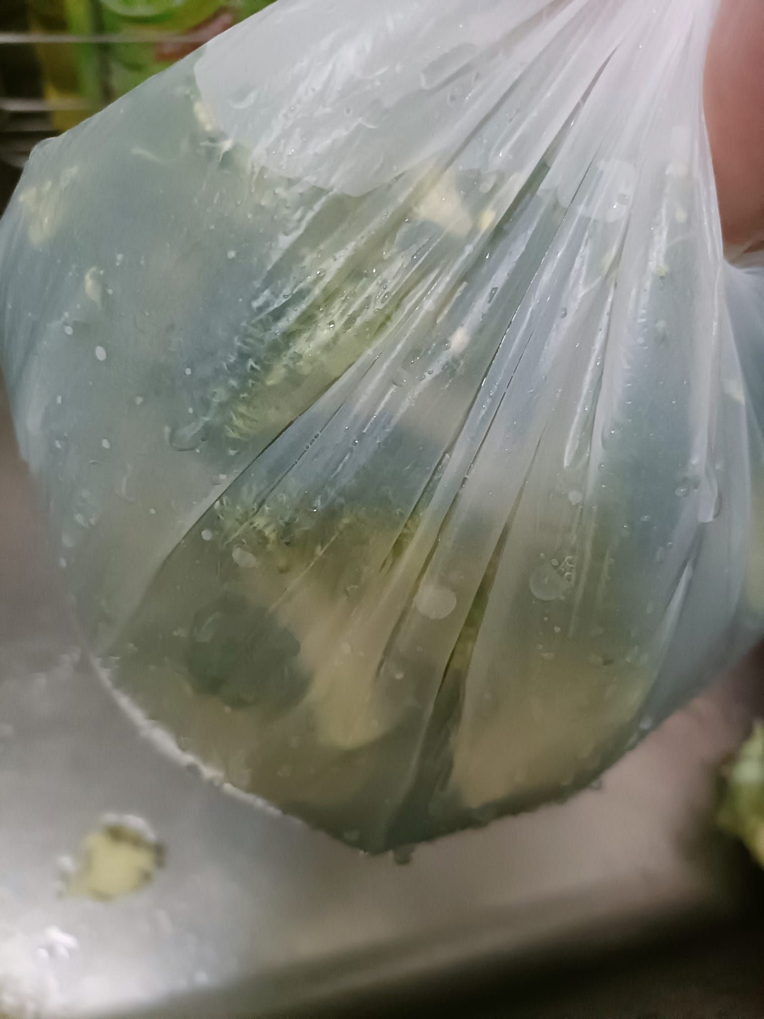 網友分享，清洗花椰菜可先切成一小朵，接著再裝水放進塑膠袋內搖晃30秒。（圖／我愛全聯-好物老實説）