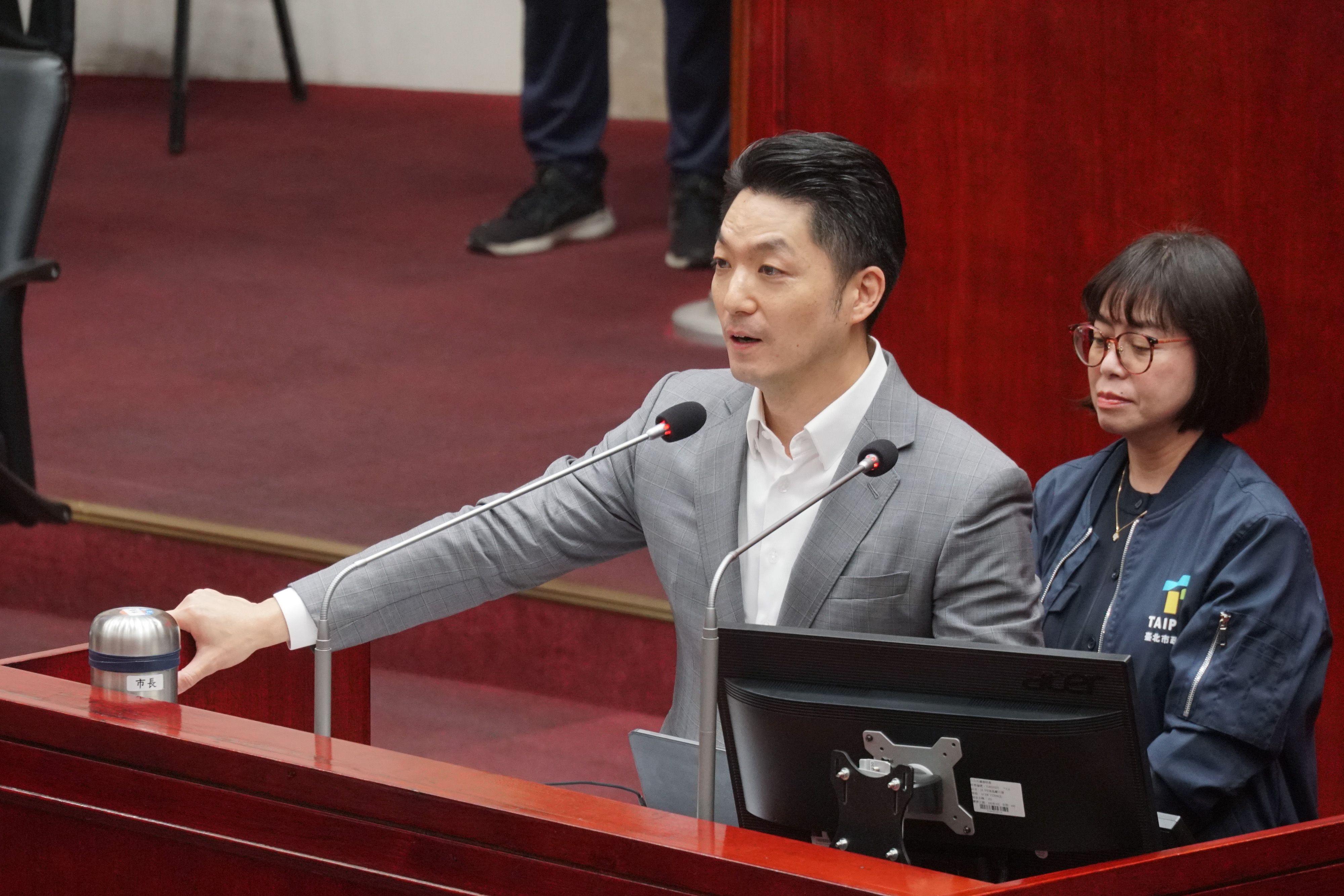 20260410-台北市長蔣萬安出席台北市議會備詢。（蔡親傑攝）
