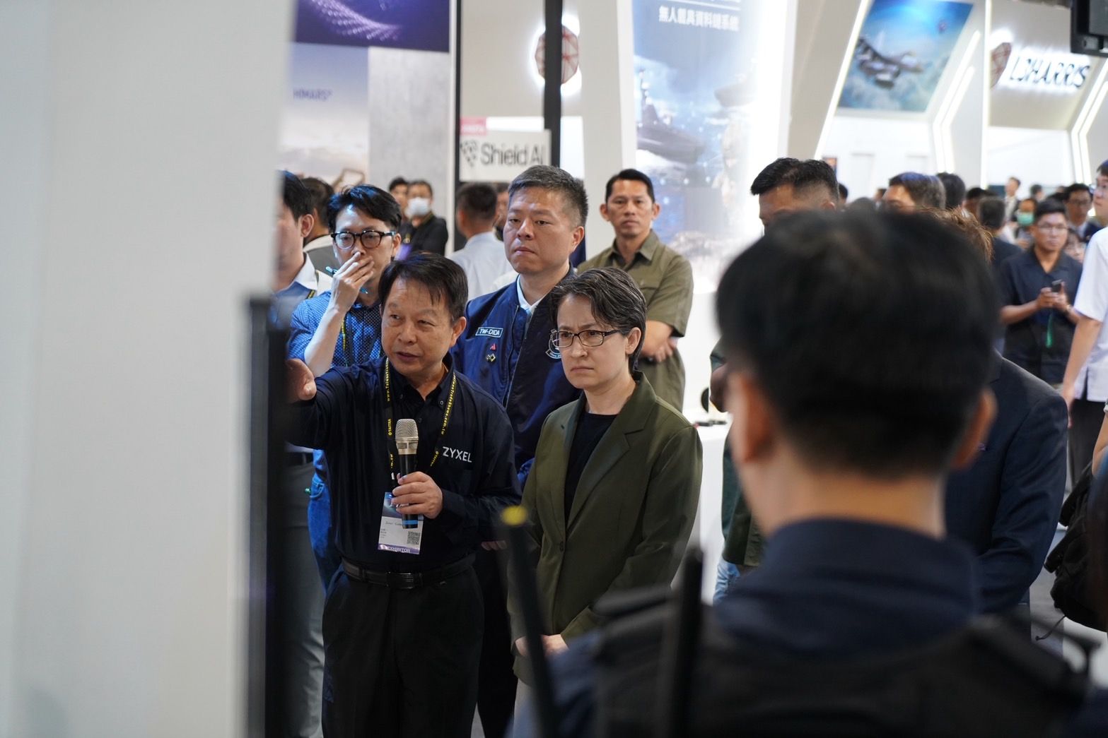 。20260411-合勤科技董事長朱順一、副總統蕭美琴。（張曜麟攝）