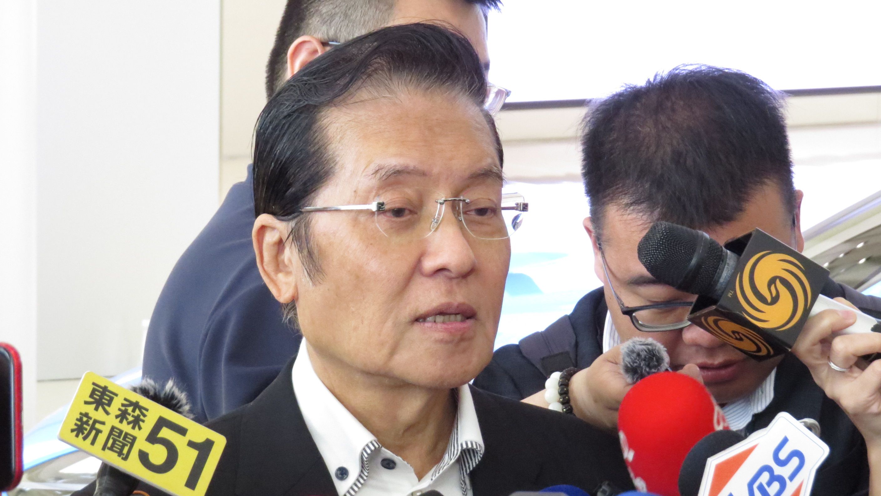 國民黨副主席張榮恭回應大陸惠台10項措施。（楊騰凱攝）