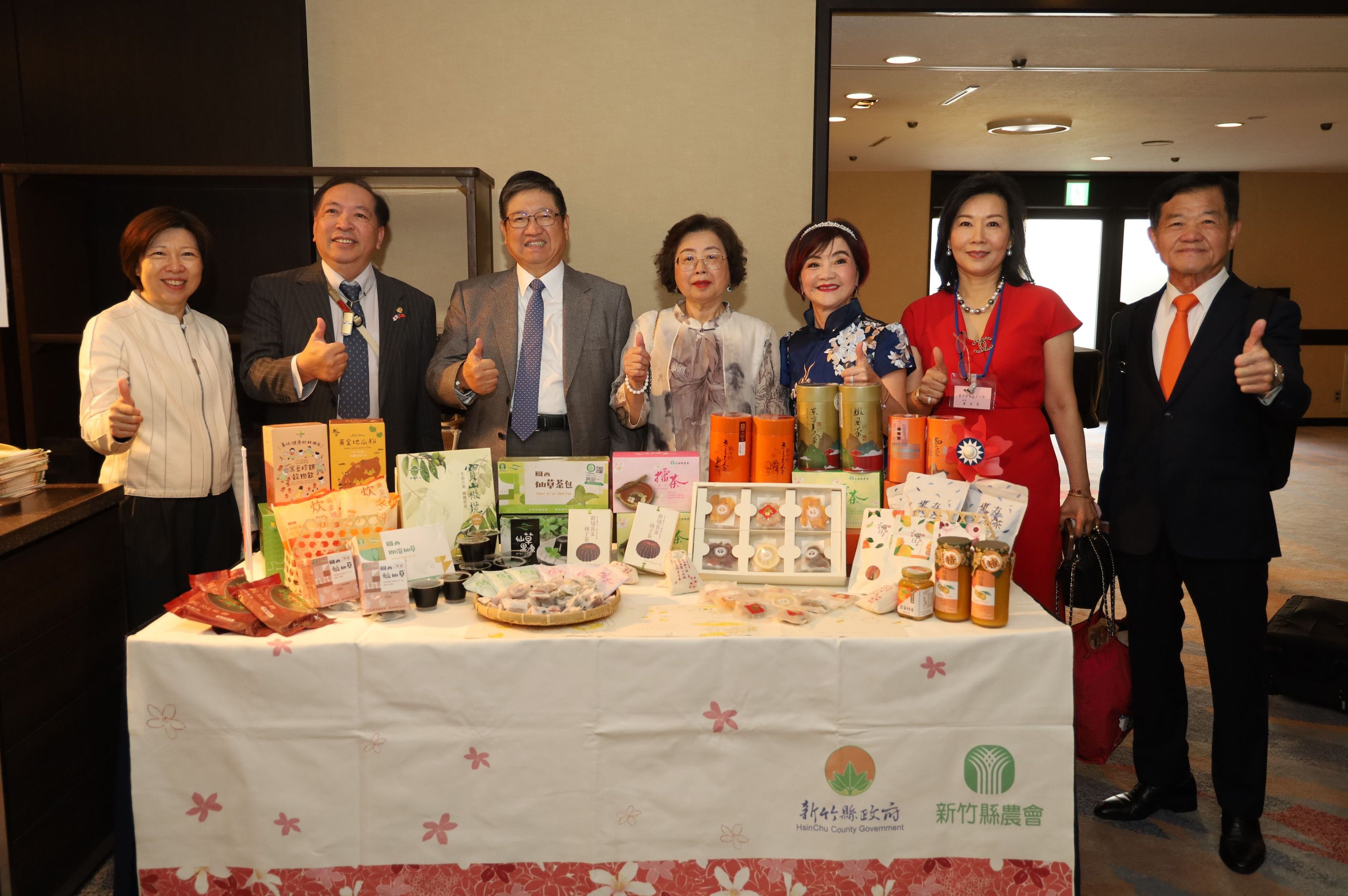 新竹縣訪日團舉辦「新竹縣農特產行銷特展」，把新竹縣特色農產搬上國際舞台。（圖／新竹縣政府提供）