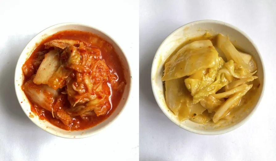 桃園女監的受刑人擅長製作韓式泡菜（左）、黃金泡菜（右）。（圖／取自矯正機關自營產品網路商城）