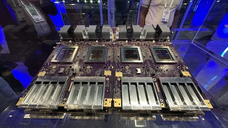 Google推論晶片TPU 8i Google新TPU 8i晶片專用於推論。中央社記者張欣瑜拉斯維加斯攝115年4月22日