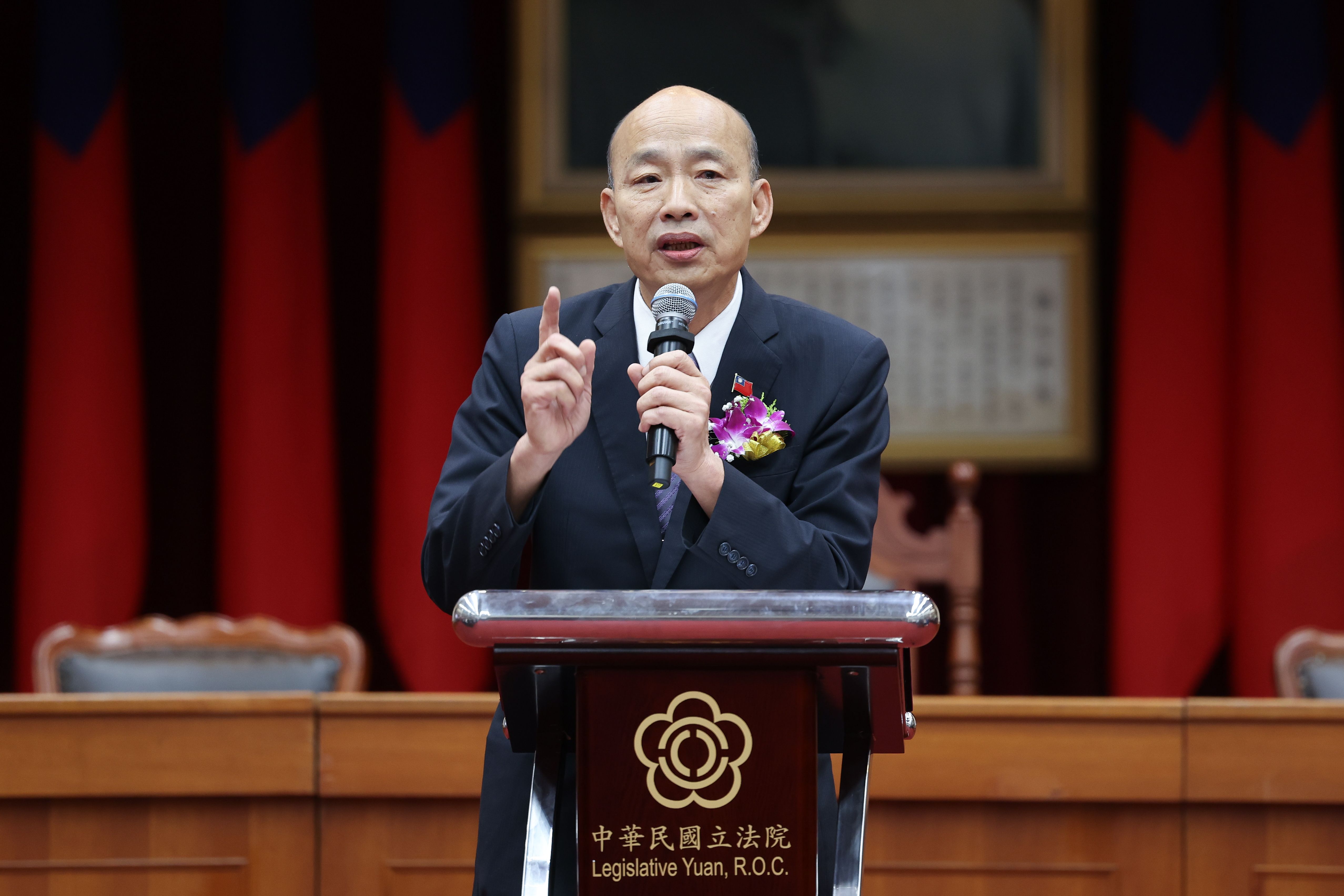 20260424-立法院厚生会第34回会長交代式における立法院長・韓国瑜氏。（陳品佑撮影）