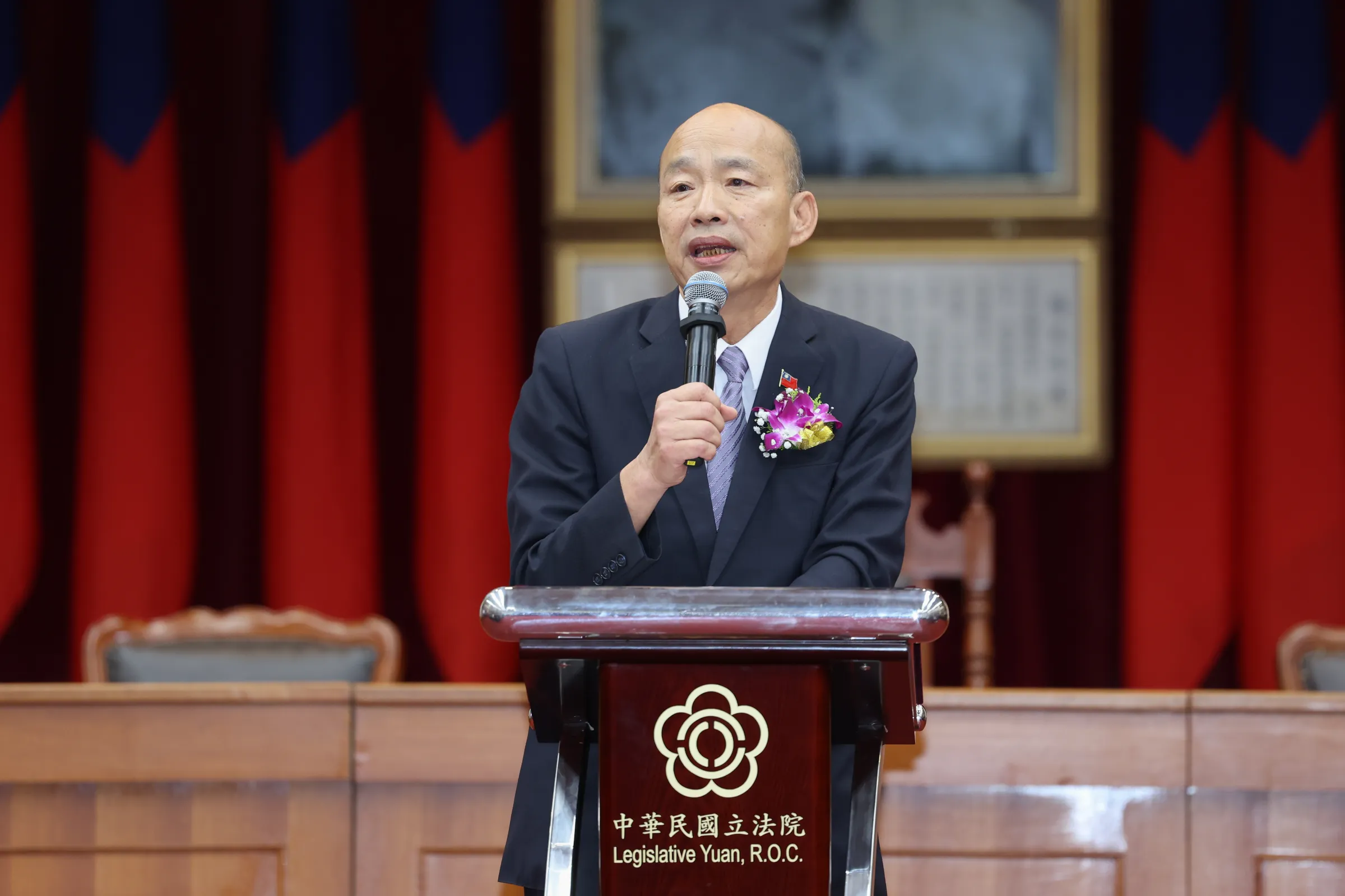 20260424-立法院厚生會第三十四屆會長交接典禮，立法院長韓國瑜。（陳品佑攝）