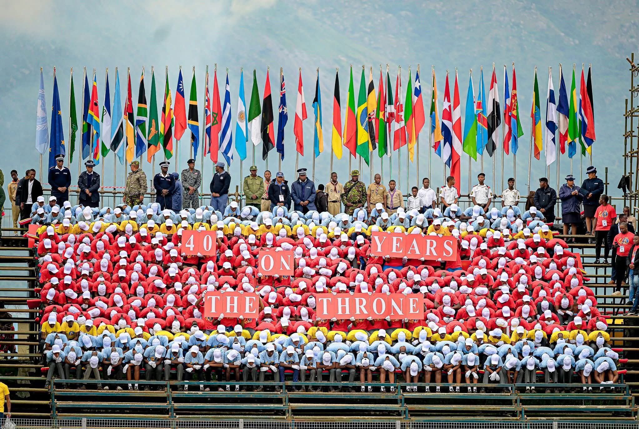 史瓦帝尼出席國王登基40週年慶典。（翻攝自史瓦帝尼政府粉專）