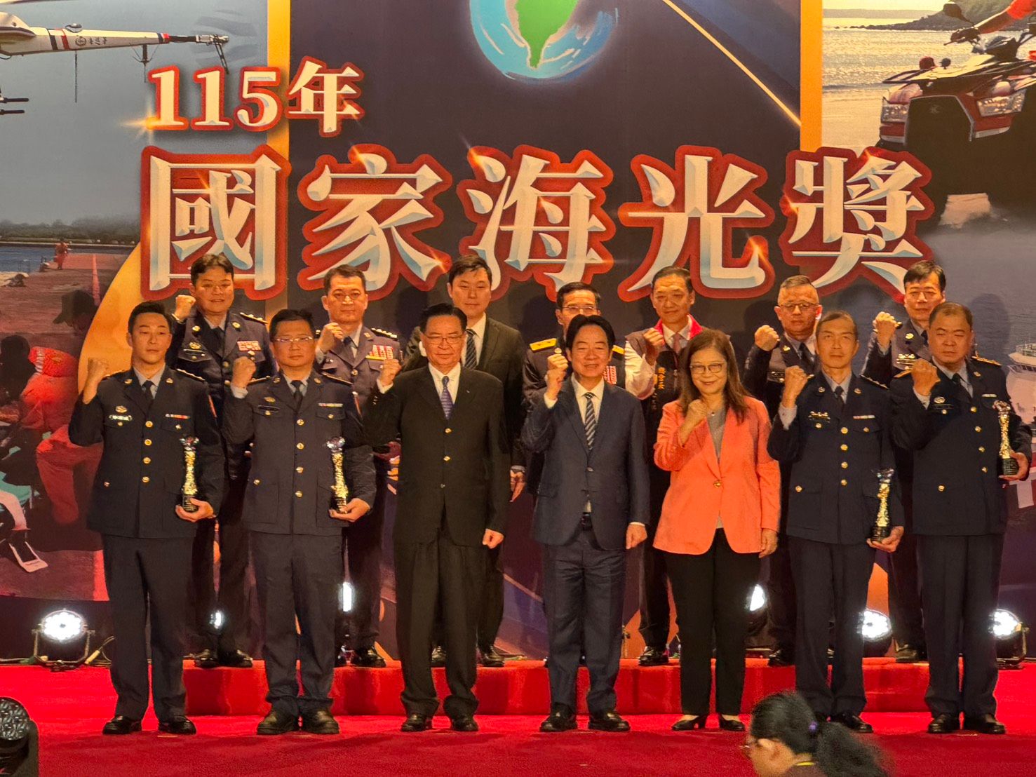 20260428-海巡署28日舉行首屆國家海光獎頒獎典禮，總統賴清德出席。（張曜麟攝）