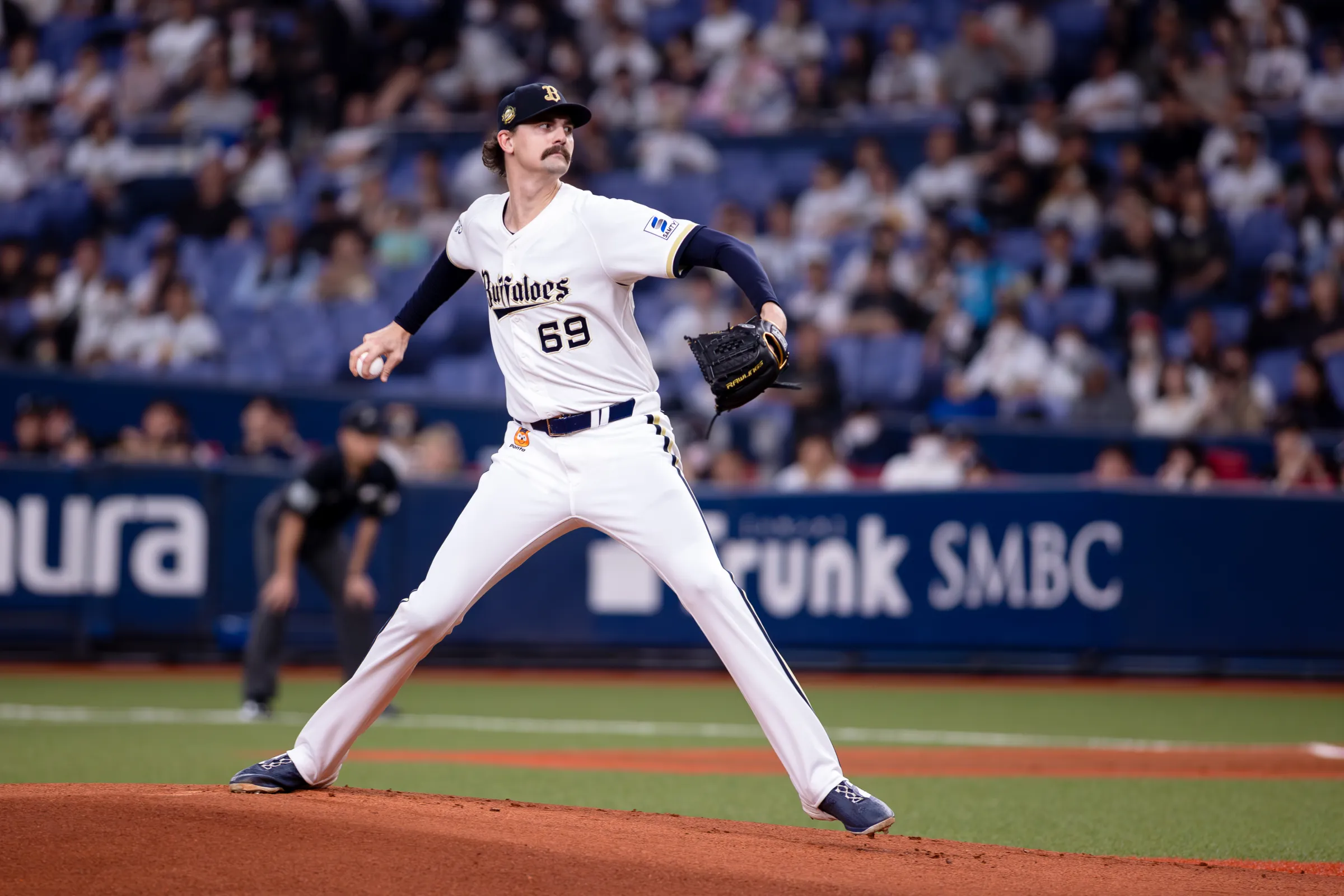 オリックス先発のジェリー。（写真／丁勤紜撮影）