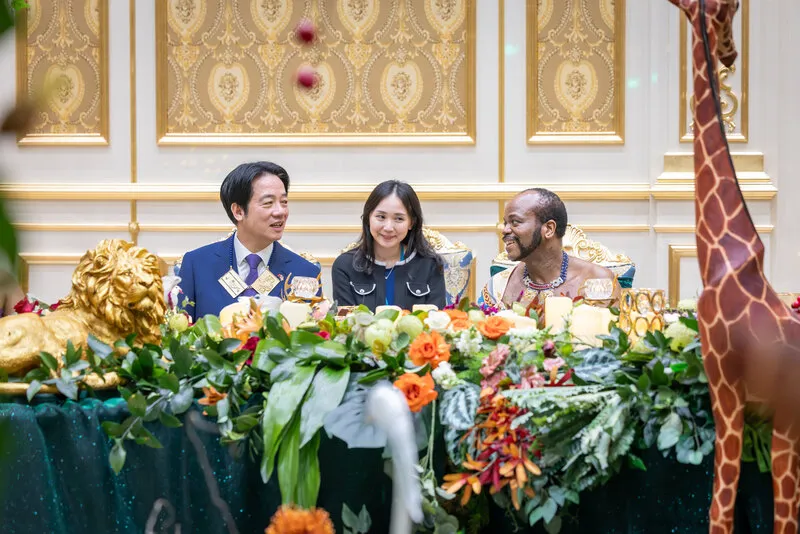 台湾総統・頼清徳氏がエスワティニ国王の歓迎晩餐会に出席（総統府提供）中央社