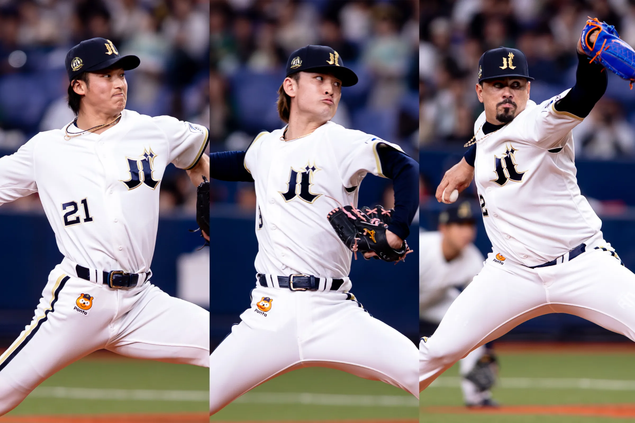 田嶋大樹が6回無失点。寺西成騎、山﨑颯一郎、マチャドがつなぎ完封リレーを完成させた。（写真／丁勤紜撮影）