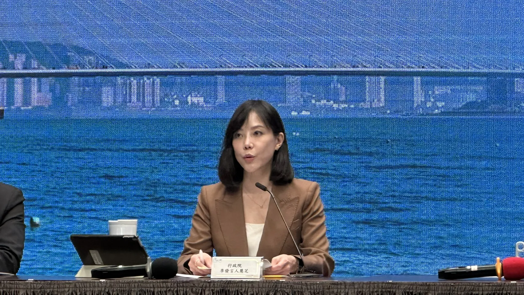 20260507-行政院發言人李慧芝7日出席行政院會後記者會。（羅立邦攝）