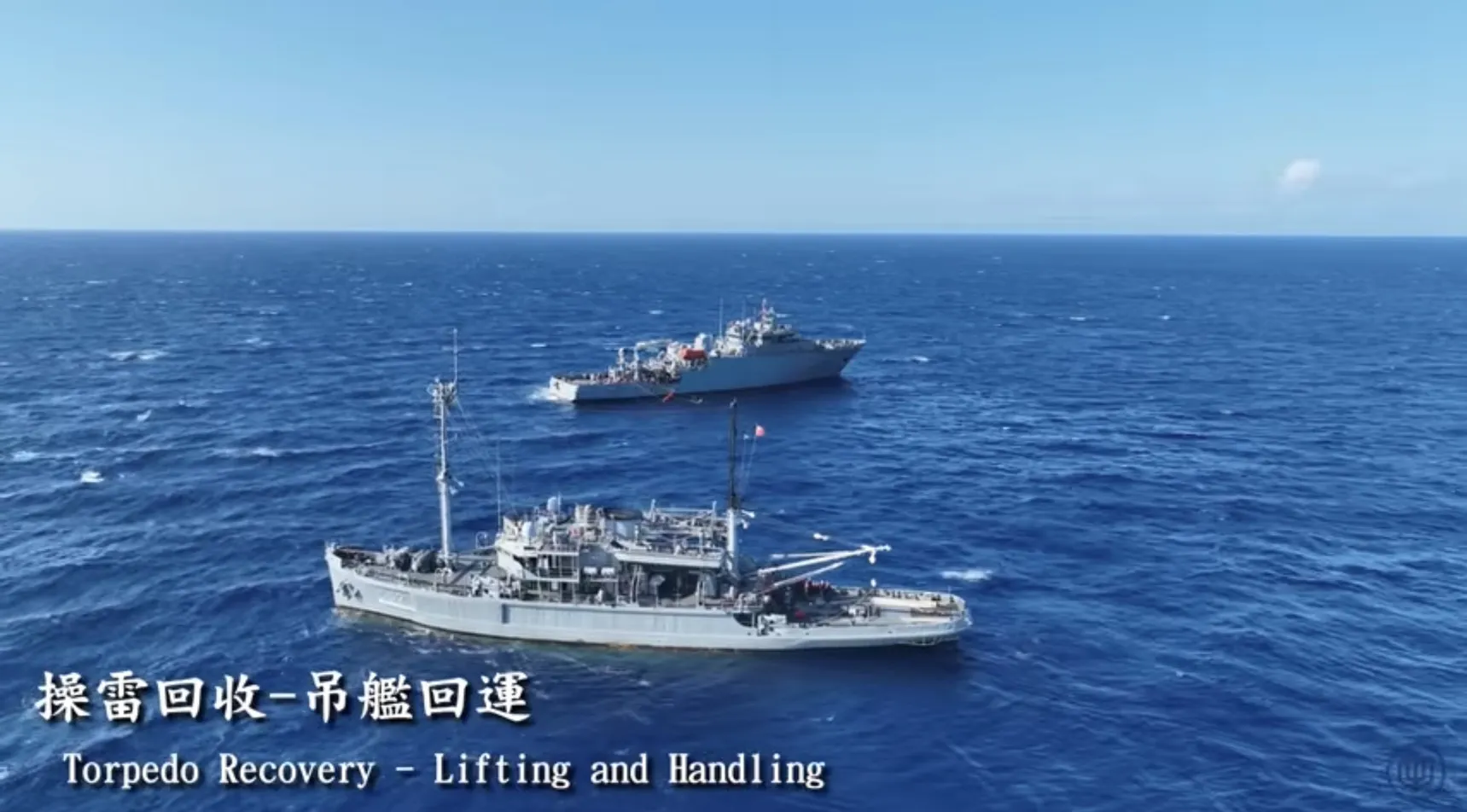 20260507-國造潛艦「海鯤號」6日進行海上測試，台船表示，於6日海測期間完成操雷射擊，驗證戰鬥系統偵蒐、解算、發射與魚雷導控的作戰能力。（台船提供）