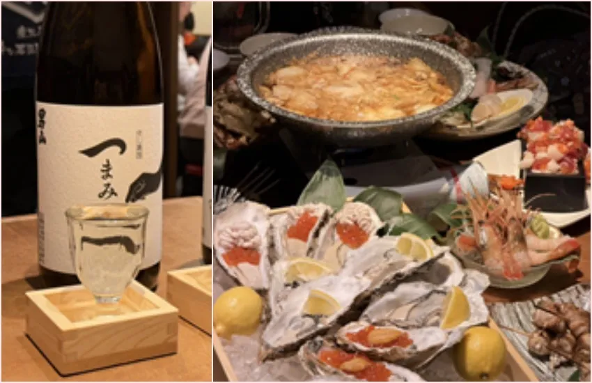 清酒與現開生蠔的微醺交響，盡享道地日式居酒屋饗宴(未滿十八歲禁止飲酒)。(圖/業者提供)