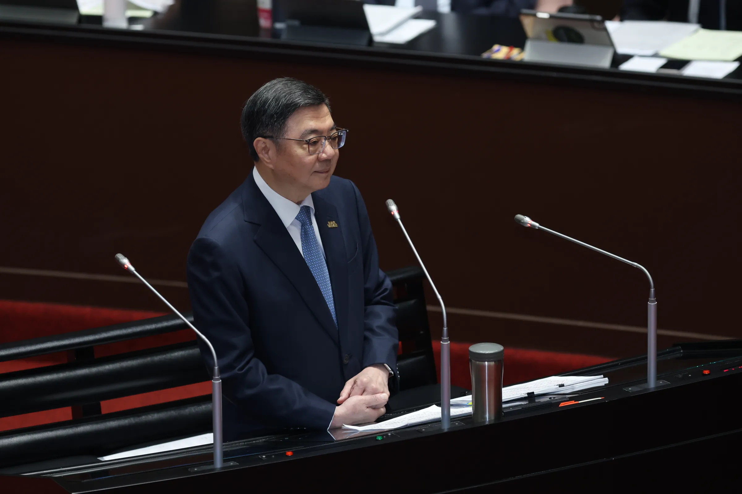 20260512-行政院長卓榮泰備詢。（陳品佑攝）