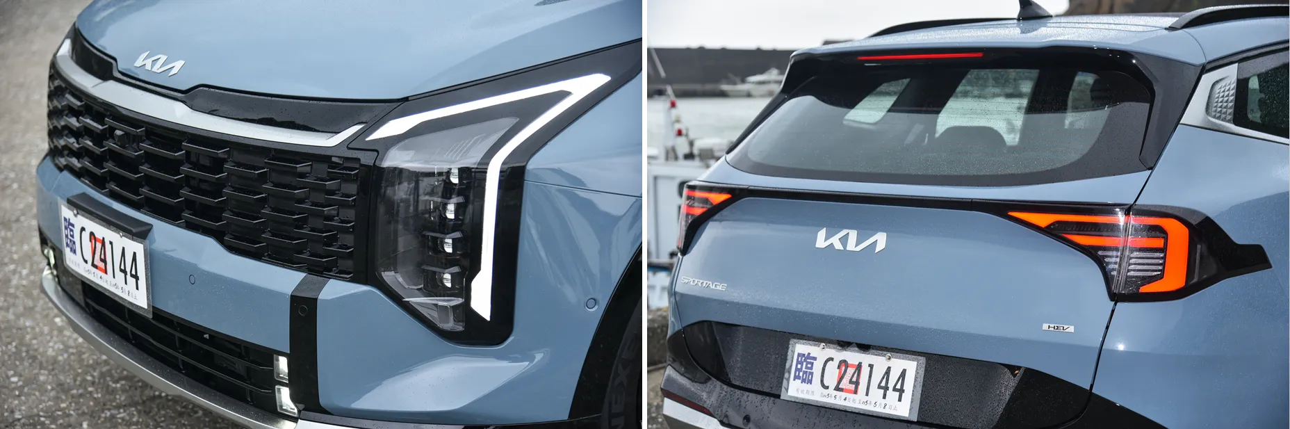The new Sportage換上Kia新世代家族化設計語彙，車頭導入Star Map LED星圖式燈組、直立式LED頭燈與立體三維造型水箱護罩；車尾也同步透過星圖式尾燈與後保桿修飾，將前後造型重新回歸品牌最新的設計脈絡。