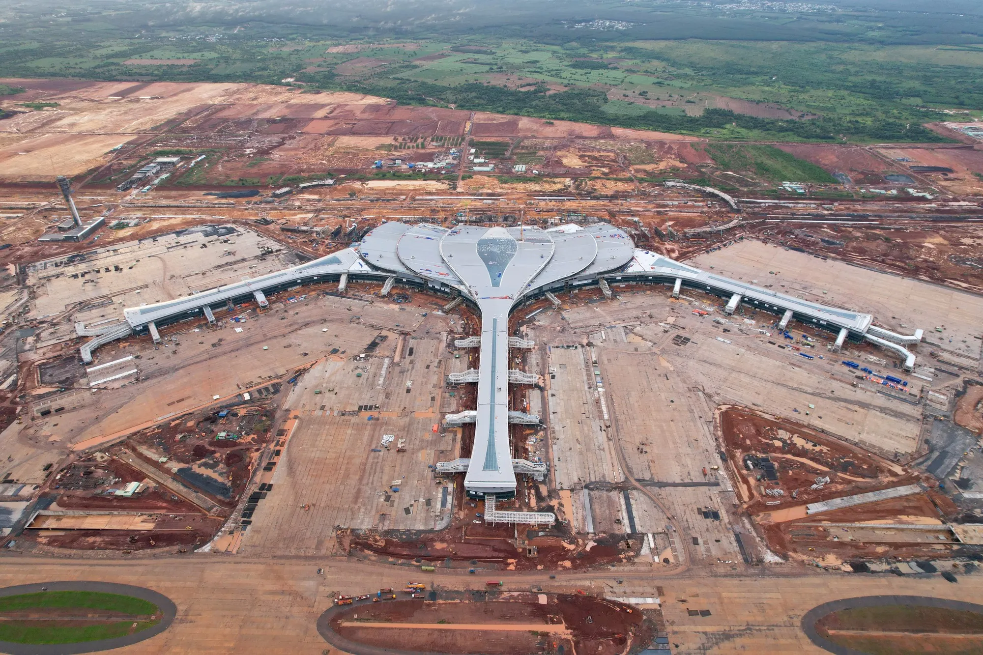 越南隆城國際機場在2025年底的空拍照。（Hehebisbis＠Wikipedia／By CC-SA 4.0）
