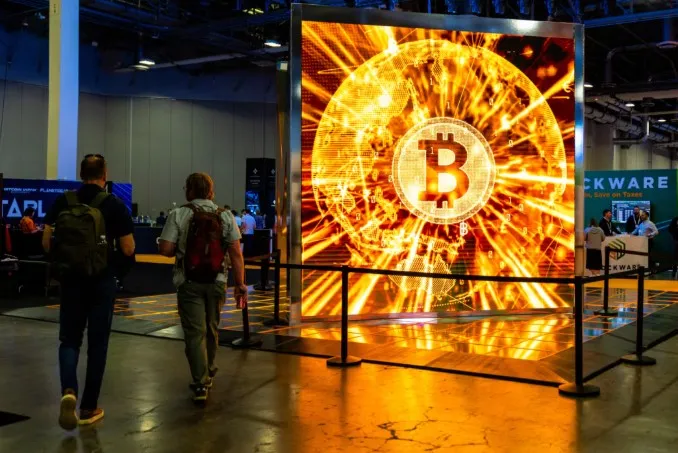 上個月在拉斯維加斯舉行的2026年比特幣大會。（圖片來源：華爾街日報）