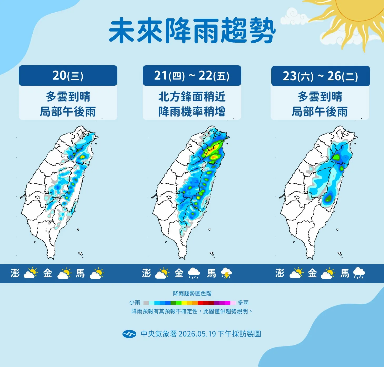 未來降雨趨勢。（圖／氣象署提供）