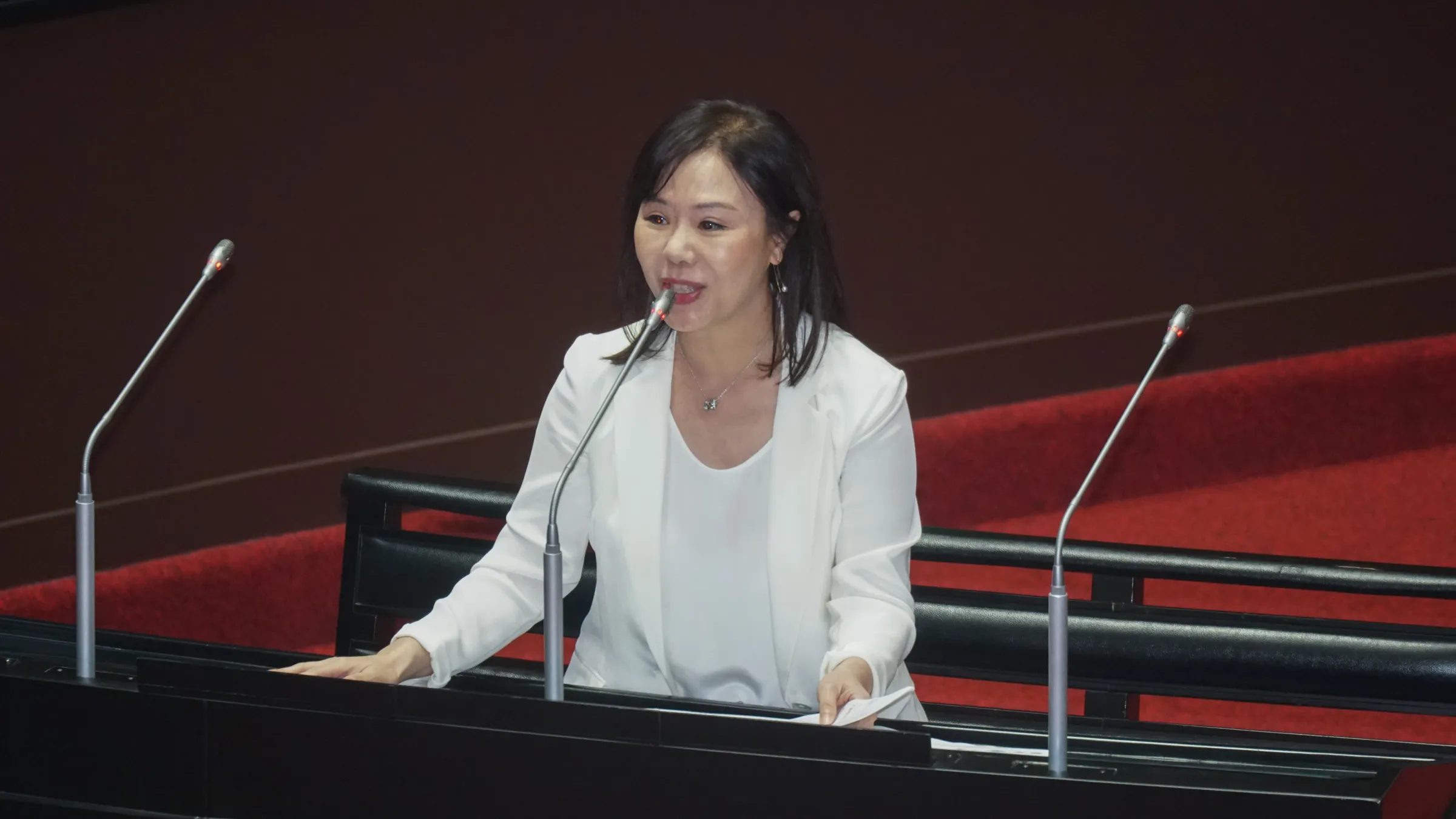 20260522-立委李彥秀於立院議場質詢。(蔡親傑攝)