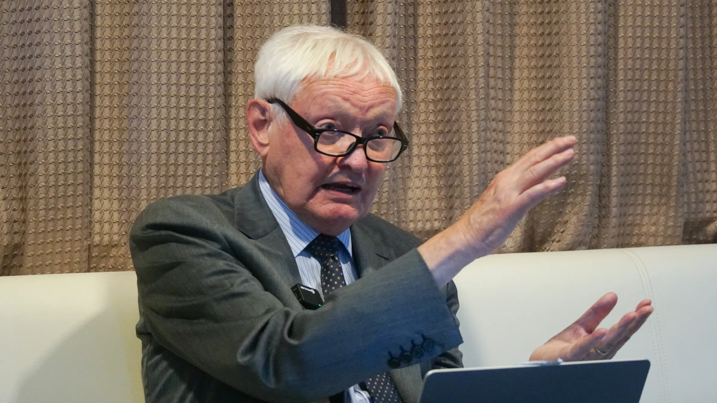 20260506-諾獎得主Joachim Frank 專訪。（蔡親傑攝）