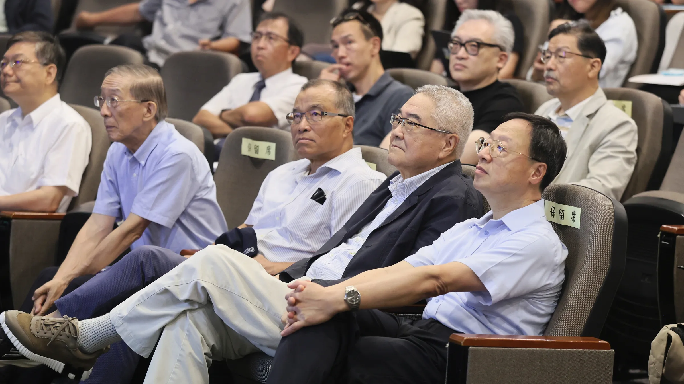 20260523-長風基金會董事長江宜樺（右起）、 副董事長王伯元23日出席2026長風基金會「突破論壇」：滅國危機?少子高齡化對台灣的挑戰。（柯承惠攝）