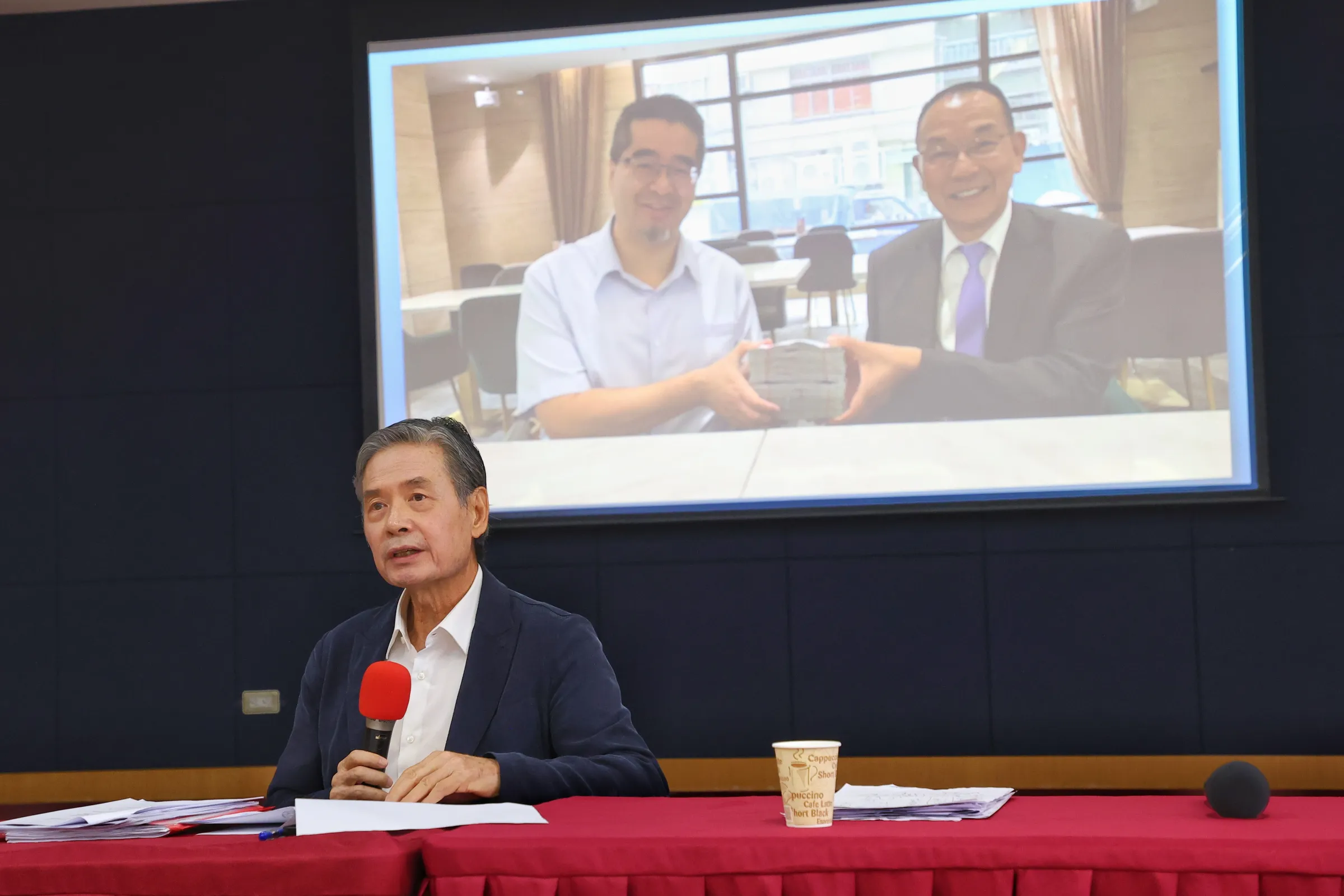 20260525-前國安會秘書長金溥聰25日出席馬英九基金會記者會。（顏麟宇攝）