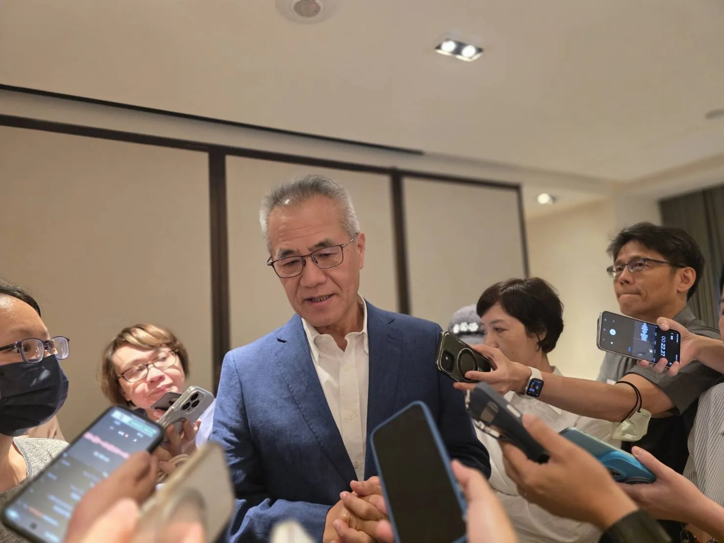 穎崴董事長兼總經理王嘉煌。（魏鑫陽攝）