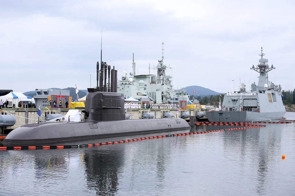 南韓島山安昌浩級潛艦前往加拿大訪問。（美聯社）