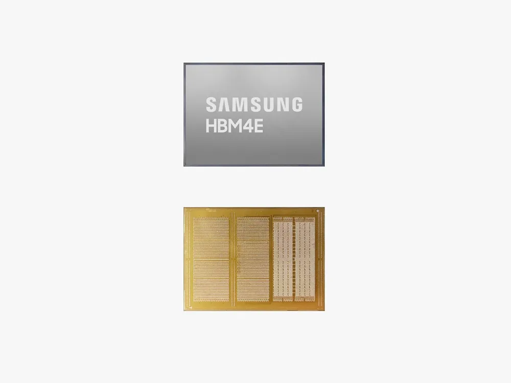 三星最新高頻寬記憶體HBM4E樣品，已經發送至核心客戶進行測試。（取自三星官網）