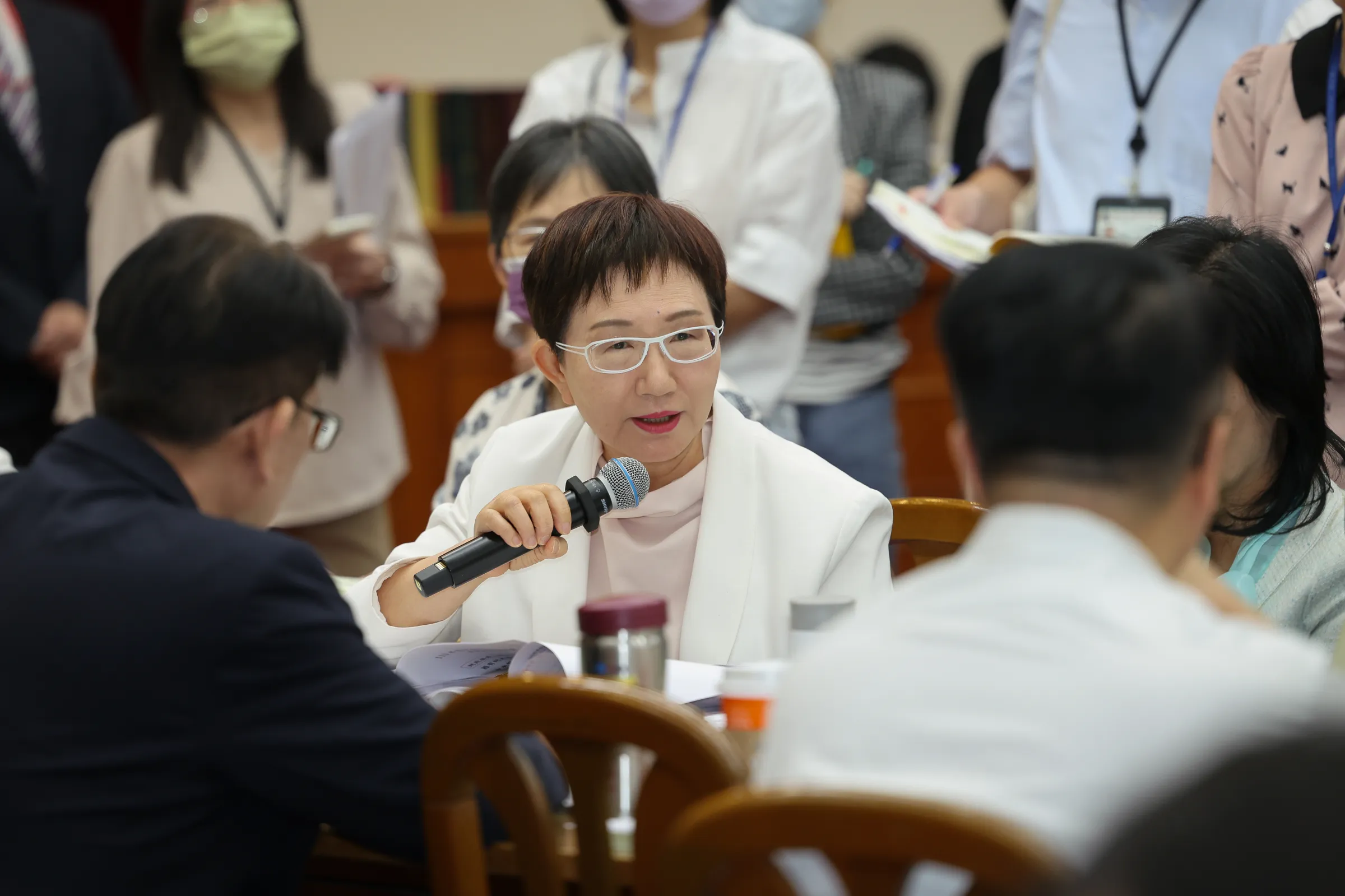 20260601-立法院財政委員會繼續審查中華民國115年度中央政府總預算案行政院歲入預算有關中央銀行股息紅利繳庫部分、財政部及所屬單位歲入預算部分，財政部長莊翠雲。（陳品佑攝）